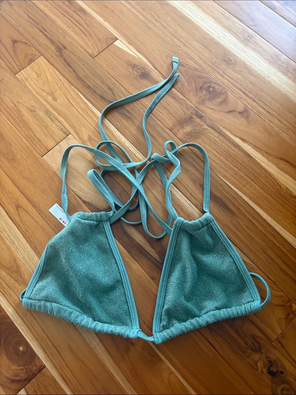 Urban Outfitters Green Triangle Bikini Top